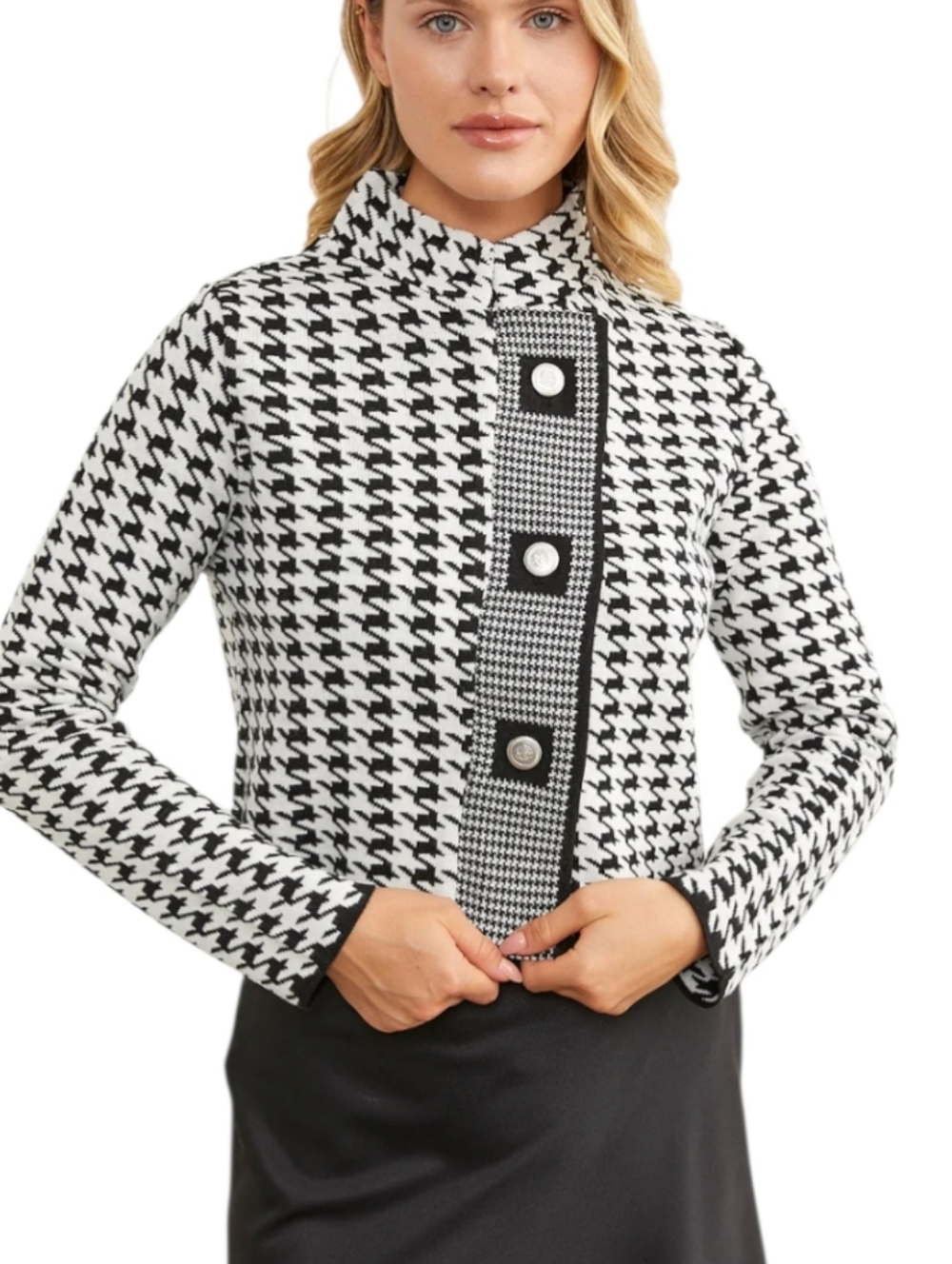 Oshoplive Houndstooth Blazer Jacket